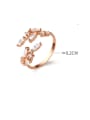 thumb 925 Sterling Silver With Rose Gold Plated Fashion Irregular Free Size Rings 3
