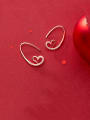 thumb 925 Sterling Silver With Rose Gold Plated Fashion Irregular Hook Earrings 0