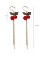 thumb Alloy With Gold Plated Fashion Friut Threader Earrings 1