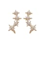 thumb Alloy With Rose Gold Plated Fashion Star Drop Earrings 0