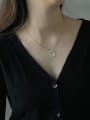 thumb 925 Sterling Silver With Gold Plated Simplistic Alien Geometric Necklaces 1