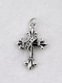 thumb Vintage Sterling Silver With Antique Silver Plated Vintage Crown Cross   Pendants 2