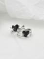 thumb Vintage Sterling Silver With Platinum Plated Fashion Heart Free Size Rings 0