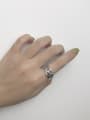thumb Vintage Sterling Silver With Vintage Hollow Geometric Free Size Rings 1