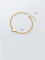 thumb 925 Sterling Silver With Gold Plated Simplistic Heart Bracelets 2