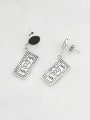 thumb Vintage Sterling Silver With Simplistic Square Drop Earrings 3