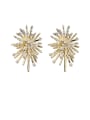 thumb Alloy With Gold Plated Trendy Flower Stud Earrings 2