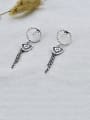 thumb Vintage Sterling Silver With  Fashion Triangle Tassel Earrings 3