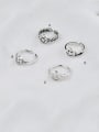 thumb Vintage Sterling Silver With Platinum Plated Fashion Face Free Size Rings 0