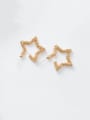 thumb Alloy With Gold Plated Simplistic Hollow Heart Stud Earrings 1