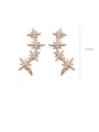 thumb Alloy With Rose Gold Plated Fashion Star Drop Earrings 2