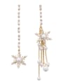 thumb Alloy With Gold Plated Fashion Snowflake Tassel  Earrings 1