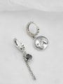 thumb Vintage Sterling Silver With  Cubic Zirconia Trendy Asymmetry Elephant Drop Earrings 3