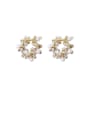 thumb Alloy With Gold Plated Fashion Round Stud Earrings 0