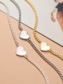 thumb 925 Sterling Silver With Gold Plated Simplistic Heart Bracelets 3