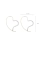 thumb Alloy With Gold Plated Simplistic Heart Hoop Earrings 1