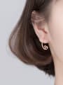 thumb 925 Sterling Silver With Rose Gold Plated Fashion Irregular Hook Earrings 2