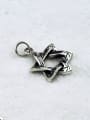 thumb Vintage Sterling Silver With Antique Silver Plated Simplistic Hollow  Star Pendants 2