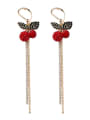thumb Alloy With Gold Plated Fashion Friut Threader Earrings 0