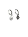 thumb Vintage Sterling Silver With Antique Silver Plated Simplistic Heart Clip On Earrings 0