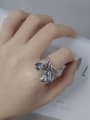 thumb Vintage Sterling Silver With Platinum Plated Vintage Horse Peanut Free Size Rings 3