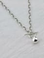 thumb Vintage Sterling Silver With  Simplistic Round Beads  Hollow Chain Necklaces 3