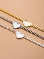 thumb 925 Sterling Silver With Gold Plated Simplistic Heart Bracelets 0