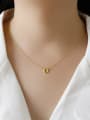 thumb 925 Sterling Silver With Gold Plated Simplistic Hollow  Round Necklaces 1