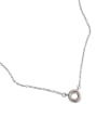 thumb 925 Sterling Silver With Gold Plated Simplistic Hollow  Round Necklaces 3