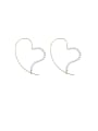 thumb Alloy With Gold Plated Simplistic Heart Hoop Earrings 0