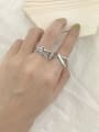 thumb Vintage Sterling Silver With Antique Silver Plated  Retro irregular Free Size Rings 2