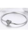 thumb 925 silver cute heart Chain Bracelet 3