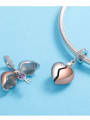 thumb 925 silver artificial zircon heart-shaped charms 3