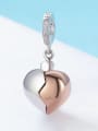 thumb 925 silver artificial zircon heart-shaped charms 2
