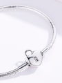 thumb 925 silver cute heart lock Chain Bracelet 2