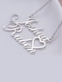 thumb Personalized Double Names Necklace with a Cut Out Heart 1