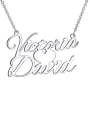 thumb Custom Sweet Love Personalized Name Necklace silver 0