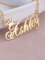 thumb Ashley style Personalized Name Crown Necklace Silver 2