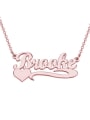 thumb Personalized  Heart Name Necklace silver 2