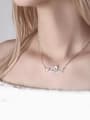 thumb Customized Silver Cupid Name Necklace 18K White Plated 1