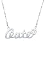 thumb Personalized Classic Name Necklace with Flower 0