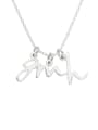 thumb Mini Three Initial Name Necklace silver 0