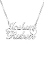thumb Personalized Double Names Necklace with a Cut Out Heart 0