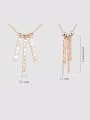 thumb Customize Personalized Vertical 3 Name Necklace Rose Gold Plated Silver 2