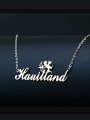 thumb Customized Silver Cupid Name Necklace 18K White Plated 3