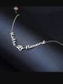 thumb Customized Love Hug Two Name Necklace Silver 3