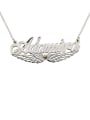 thumb Custom Angel Wing Name Necklace with birthstone 0