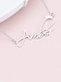 thumb Aber style Personalized Princess Crown Name Necklace silver 1