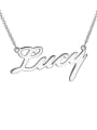 thumb Silver Personalized Classic Name Necklace 0
