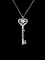 thumb Personalized  Key Style Name Necklace silver 1